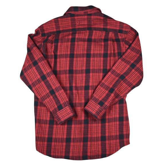 Duluth Trading Co. Plaid Medium Weight Flannel Shirt Lumberjack Black Red Medium - Picture 4 of 8